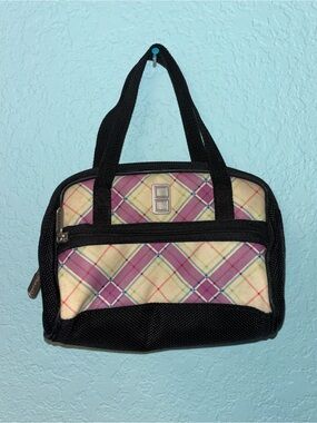 Nintendo Plaid Pattern Black-Trim Women's Handbag